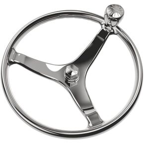 LEWMAR 15.5" Powerboat Steering Wheel with PowerGrip Control Knob and 5/8" Nut