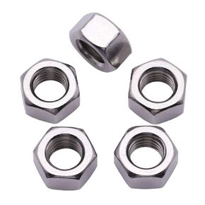 M16-2.0 (8 Pack) Stainless Steel Hex Nuts, Finished Hexagon Nuts, 304 Stainless Steel 18-8, Full Thread Coverage UNC