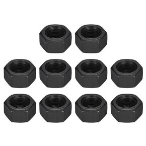 uxcell 5/8-18 UNF Hex Nuts, Carbon Steel Grade 8.8 Black Oxide Hexagon Nut for Screw Bolt, 10 of Pack
