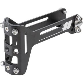 Universal Bike Bottle Cage Saddle Mount Adapter Wear Resistant Aluminium Alloy Seat Rack Adapter Lightweight for Cycling Camping Supplies, Black