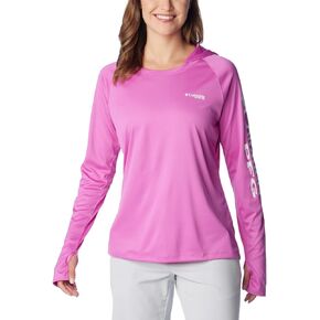 Columbia Women's Tidal Tee Hoodie, Bright Lavender/White Logo, 2X