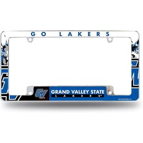 Rico Industries NCAA Grand Valley State Lakers Primary 12" x 6" Chrome All Over Automotive License Plate Frame for Car/Truck/SUV