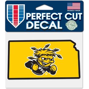 Wichita State Shockers NCAA 4"x5" Perfect Cut State Decal