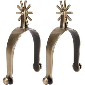Horse Spurs, Zinc Alloy Horse Roping Spurs for Boots Men, Horse Boot Spurs Vintage Western Spurs with Gear for Riding Equestrian to Horse for Men