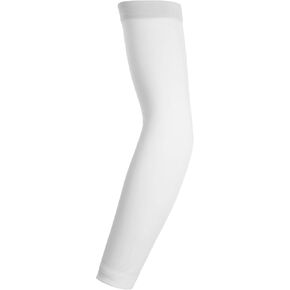 Cooling Arm Compression Sun Sleeves for Men & Women for Running, Cycling, Fishing, Golf, Volleyball, Basketball, Baseball & Football, White