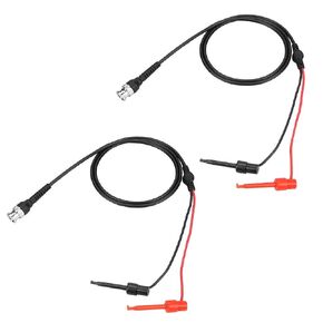 Oscilloscope Probes Clip Test, 2Pcs BNC Test Leads Set Dual Testing Hook Probe Multimeter Test Kit Machine Test Coaxial Cables for Electrical Testing