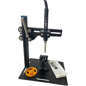 Heat Set Insert Press Tool Machine with Soldering Iron Heat Set Tips M2/M2.5/M3/M4/M5/M6(1/4)/M8, Metric Knurled Nuts for Threaded Inserts for 3D Printing Components