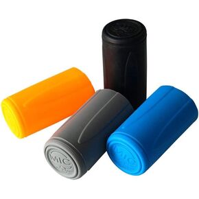 4pcs Assorted Color Silicone Shakeproof Protection Sleeve Wireless Microphone Handheld Mic Battery Screw On Cap Tail End Slip Holder Cover Protector(Random Color)
