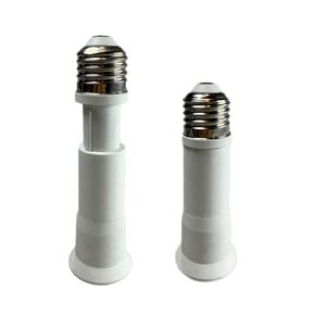 E27 to E26 E27 Light Socket Extender Adapter,Extension Flexible Socket Extender Adapter, E26 /E27 Screw Bulb Base Adapter Converter,Lamp Bulb Socket Extension, Lamp Holder Adapter (2 Pack)