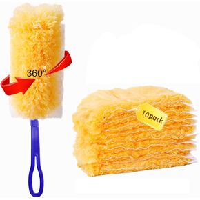 10 Count Multisurface 360° Dusters, Heavy Duty Duster Kit for Swiffer Duster, Unscented Disposable Dusters for Cleaning