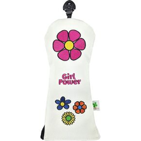 Limited Edition Girl Power Design - Fairway Wood Head Cover - Tour Quality Golf Club Cover - Style and Customize Your Golf Bag