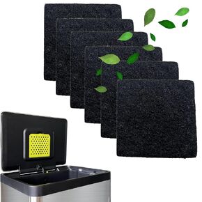 xcivi Replacement Activated Carbon Odor Filter Refills Deodorizers Compatible with EKO Trash Can, 6 Packs (6)