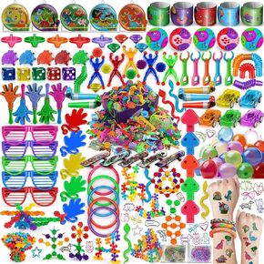 Amy&Benton 200PCS Goodie Bag Fillers Party Favors for Kids Birthday Pinata Filler Toy Assortment Prizes for Kids Classroom Rewards