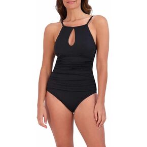 Jessica Simpson Womens Midweight Textured One Piece Swimsuit