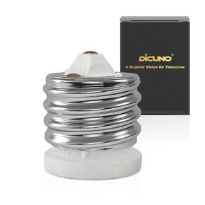 DiCUNO E39 to E26 Socket Converter, Ceramic Mogul E39 to Standard Medium E26 Light Bulb Adapter, Maximum 660W and 200℃ Heat-Resistant, UL-Listed Mogul Adapter Porcelain E39 Socket Reducer, 1-Pack