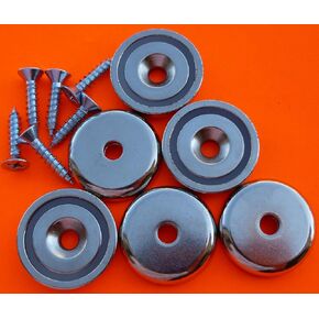 Super Strong Neodymium Cup Magnet 1.5" Countersunk Permanent Magnet, The World's Strongest & Most Powerful Rare Earth Magnets by Applied Magnets With Screws 6Pc