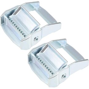 uxcell 2Pcs Zinc Alloy Cam Buckle Lock Silver Tone for 1.5" Tie Down Strap