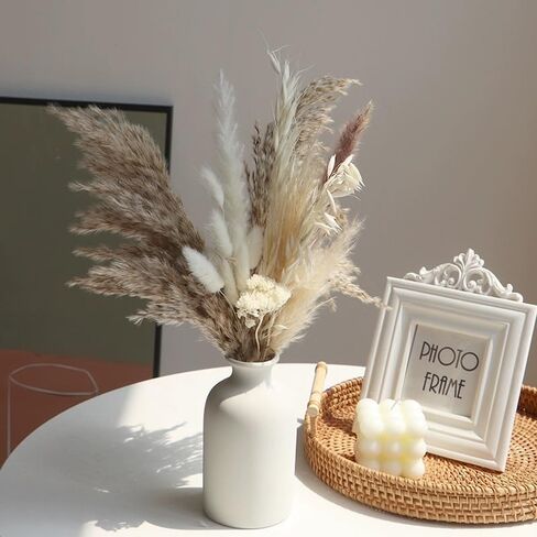 Natural Dried Pampas Grass Decor Boho Dried Flowers Bouquet Floral Bundle for Home Table Wedding Arrangements 60Pcs in Saudi Arabia