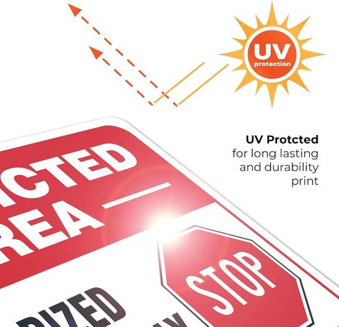 Sigo Signs - Restricted Area Authorized Personnel Only Stop Sign, 10x7 Inches, Rust Free .040 Aluminum, Fade Resistant, Made in USA in Saudi Arabia