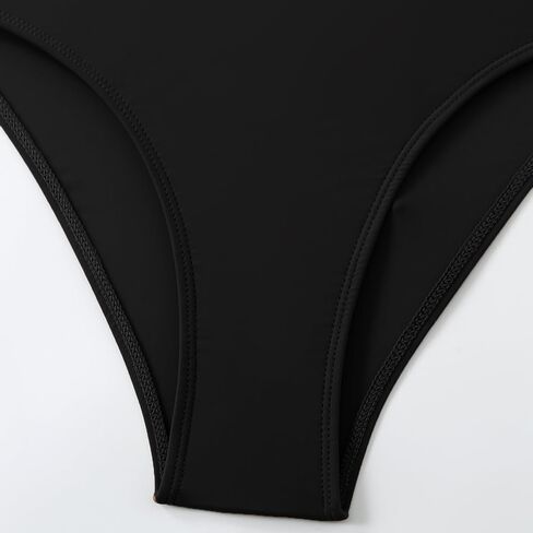 One Piece Swimsuit for Women, Ruffled V Neck Tummy Control Bathing Suit Lace Up Slimming Swimwear, X-Large Black in Saudi Arabia