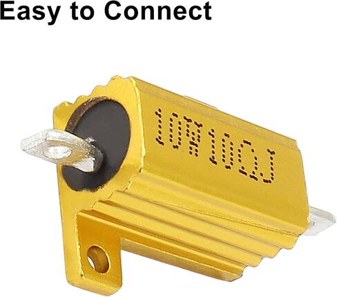2 Pcs 10W 10 Ohm Aluminum Case Resistor, Screw Tap Chassis Mounted Load Resistors, Wirewound Resistor with Rod Post for LED Converters in Saudi Arabia