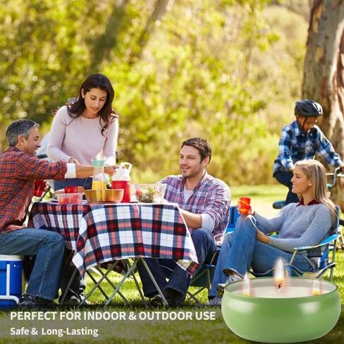 Citronella Candles Outdoor, Large Citronella Candle Set 3, 12 oz 3 Wick Citronella Oil Candle, Natural Soy Wax, 240 Hour Burn Time, Summer Candle for Patio Yard Home Garden Camping Fishing in Saudi Arabia