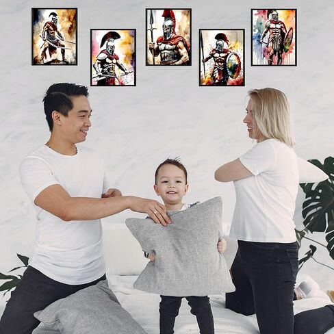 لوحة فنية جدارية لمحاربي سبارتان - اقتباسات ملهمة تحفيزية إيجابية ملصق مشجع لغرفة المعيشة وغرفة نوم المراهقين وديكور المكتب المنزلي - مطبوعات غير مؤطرة 8 × 10 in Kuwait