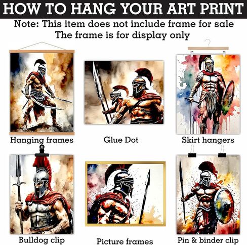 لوحة فنية جدارية لمحاربي سبارتان - اقتباسات ملهمة تحفيزية إيجابية ملصق مشجع لغرفة المعيشة وغرفة نوم المراهقين وديكور المكتب المنزلي - مطبوعات غير مؤطرة 8 × 10 in Kuwait