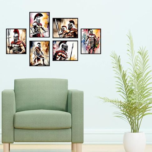 لوحة فنية جدارية لمحاربي سبارتان - اقتباسات ملهمة تحفيزية إيجابية ملصق مشجع لغرفة المعيشة وغرفة نوم المراهقين وديكور المكتب المنزلي - مطبوعات غير مؤطرة 8 × 10 in Kuwait