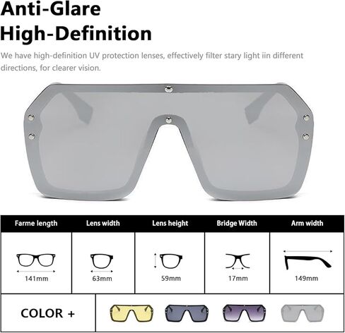 نظارات شمسية مربعة كلاسيكية للنساء والرجال، نظارات شمسية عصرية بعدسات حماية من الأشعة فوق البنفسجية 400 AM018 in Kuwait