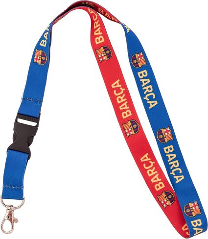 Desert Cactus FC Barcelona Lanyard Barça Barca Football Soccer Premier League Car Keys ID Badge Holder Keychain Detachable Breakaway Snap Buckle (Lanyard D - Double Sided) in Saudi Arabia