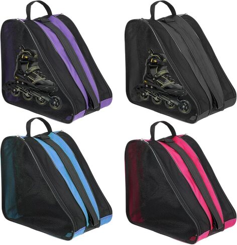 MAQUITA Roller Skate Bag Large Capacity Breathable Ice Skate Bag with Adjustable Shoulder Strap Figure Skating Bag Skate Accessories for Boys Girls Adults in Kuwait