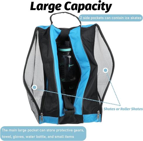 MAQUITA Roller Skate Bag Large Capacity Breathable Ice Skate Bag with Adjustable Shoulder Strap Figure Skating Bag Skate Accessories for Boys Girls Adults in Kuwait