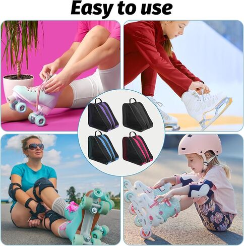 MAQUITA Roller Skate Bag Large Capacity Breathable Ice Skate Bag with Adjustable Shoulder Strap Figure Skating Bag Skate Accessories for Boys Girls Adults in Kuwait