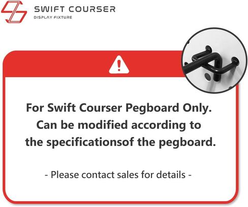Swift Courser 10 Pack Heavy Duty Pegboard Hooks, Metal Peg Board Hooks, Pegboard Rack Accessories for Hanging Stationery, Keys, Tools, Fit 1" Peg Board (Chrome Plated - 10 Packs, 2" (5cm)) in Saudi Arabia