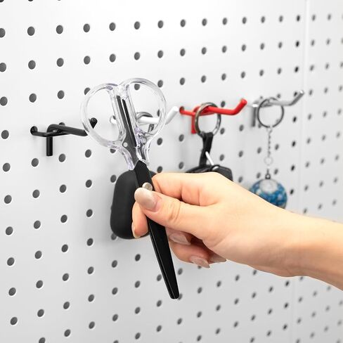 Swift Courser 10 Pack Heavy Duty Pegboard Hooks, Metal Peg Board Hooks, Pegboard Rack Accessories for Hanging Stationery, Keys, Tools, Fit 1" Peg Board (Chrome Plated - 10 Packs, 2" (5cm)) in Saudi Arabia
