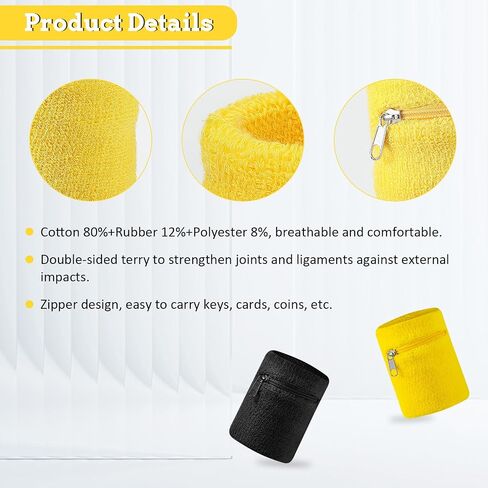 2PCS Wrist Wallet, Wrist Pouch for Women Men Wristband Sweatband Wrist Wallets with Zipper Wrist Purse Arm Wallet for Keys ID Cards Cash in Saudi Arabia