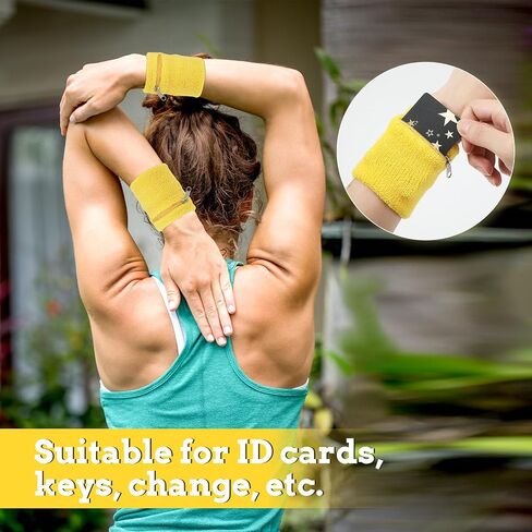 2PCS Wrist Wallet, Wrist Pouch for Women Men Wristband Sweatband Wrist Wallets with Zipper Wrist Purse Arm Wallet for Keys ID Cards Cash in Saudi Arabia