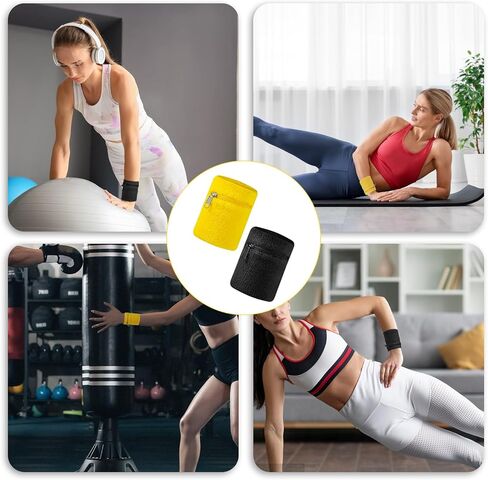 2PCS Wrist Wallet, Wrist Pouch for Women Men Wristband Sweatband Wrist Wallets with Zipper Wrist Purse Arm Wallet for Keys ID Cards Cash in Saudi Arabia