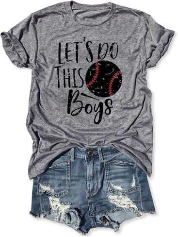 That's My Girl Softball Parent Bleached T Shirts for Women Retro Funny Baseball Graphic T Shirts Casual Mom Tee Tops in Saudi Arabia