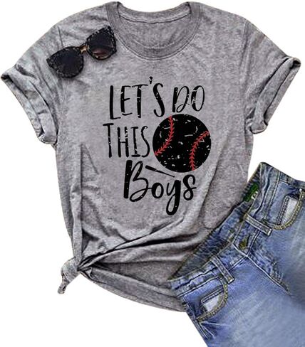 That's My Girl Softball Parent Bleached T Shirts for Women Retro Funny Baseball Graphic T Shirts Casual Mom Tee Tops in Saudi Arabia