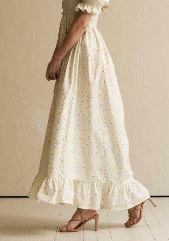 لا شيء يناسب ولكن فستان حمل كيري مصنوع من القطن 100% للنساء، فستان حمل طويل كاجوال مزين بالزهور لحفلات استقبال المولود الجديد in Kuwait