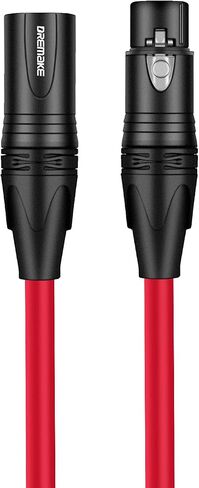DREMAKE XLR Instrument Microphone Audio Extension Cord 40FT Balanced 3 Pin XLR Male to XLR Female Mic Cable - Red in Saudi Arabia