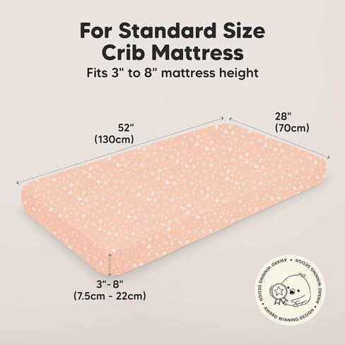 KeaBabies 2-Pack Baby Crib Sheets for Boys, Girls, 52x28 Fitted (Cameo) | Viscose Derived from Bamboo, Toddler Bed Sheets Neutral, Fitted Crib Mattress Sheet for Standard Baby Bedding, Soft, Cozy in Saudi Arabia