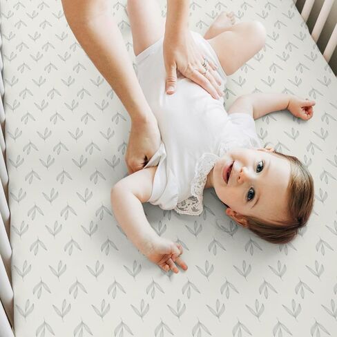 ملاءات سرير الأطفال من KeaBabies مكونة من قطعتين للأولاد والبنات، مقاس 52x28 ملائمة (نقش) | الفسكوز المشتق من الخيزران، ملاءات سرير الأطفال الصغار محايدة، ملاءة مرتبة مناسبة لسرير الأطفال القياسي، ناعمة ومريحة in Kuwait