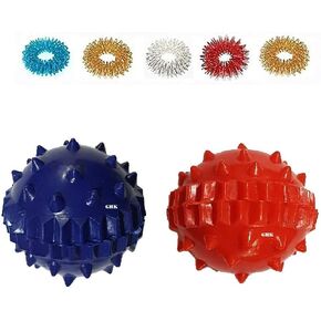 Accupressure Sujok Ball Energy Plastic (2pc) Sujok Ring (5pc) Multicolour