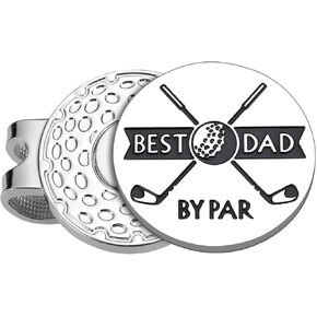 Fathers Day from Daughter Son First Father's Day Gifts for New Dad Fathers Day from Wife Golf Ball Markers Golf Accessories for Men Hat Clip Valentines Day Christmas Gifts Stocking Stuffers for Dad
