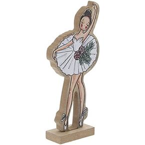 Ballerina Wood Christmas Classic Decoration 5" Height