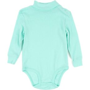 Leveret Long Sleeve Baby Boys Girls Bodysuit Turtleneck 100% Cotton (Size 6 Months-2 Toddler)