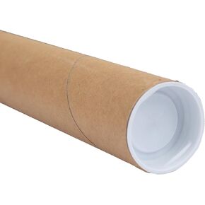 MagicWater Supply Mailing Tube - 1.5 in x 24 in - Kraft - 1 Pack - for Shipping and Storage of Posters, Arts, Crafts, and Documents